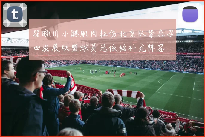 翟晓川小腿肌肉拉伤北京队紧急召回发展联盟球员范依铭补充阵容